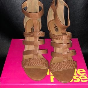 Charlotte Russe Wedges size 9 Cognac color sandal